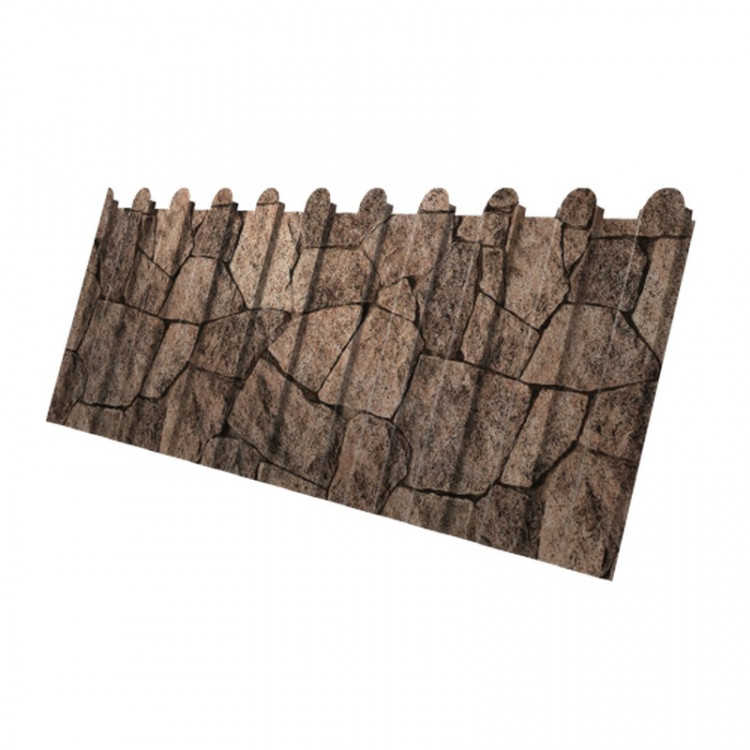 Профнастил С8A v01 фигурный 0,45 Print Elite King Stone TwinColor