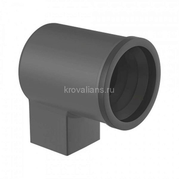 GALECO STAL2 125/80 Переходник Графит RAL 7015 ( RR23) 16шт/уп