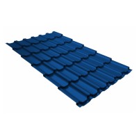 Металлочерепица Grand Line (Гранд Лайн) квинта плюс c 3D резом 0,5 Satin RAL 5005 /1 кв.м./