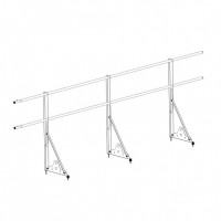 Ограждение ROOFsystems ECONOM d-25 (круг) H-600/3,0м NEXT ТУ (Т-обр. Опора) RAL8019