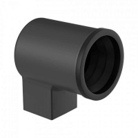 GALECO STAL2 125/80 Переходник Черный RAL 9005 ( RR33) 16шт/уп