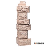 FineBer Угол наружный Камень дикий Терракотовый 485х144мм, 10шт/уп