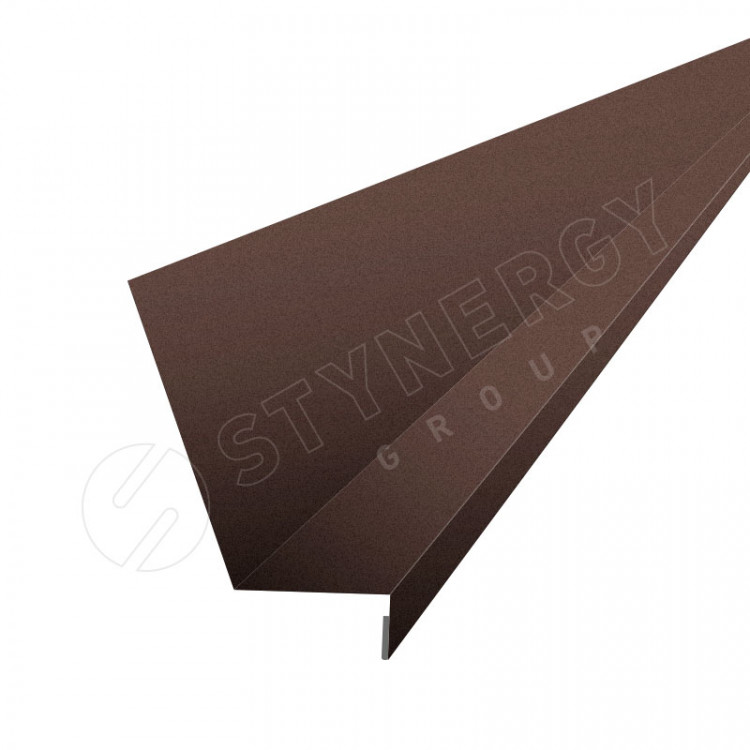 Планка для бокового примыкания 2000 Фальц Stynergy  (Стальной Бархат-8017-0.5)