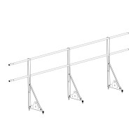 Ограждение ROOFsystems ECONOM d-25 (круг) H-600/3,0м NEXT ТУ (Т-обр. Опора) RAL3005