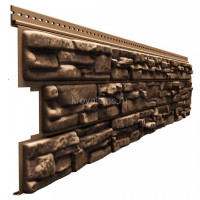 Docke LUX Сайдинг ROCKY 1787х285мм (0,5м2) Кедровый орех 12шт/уп