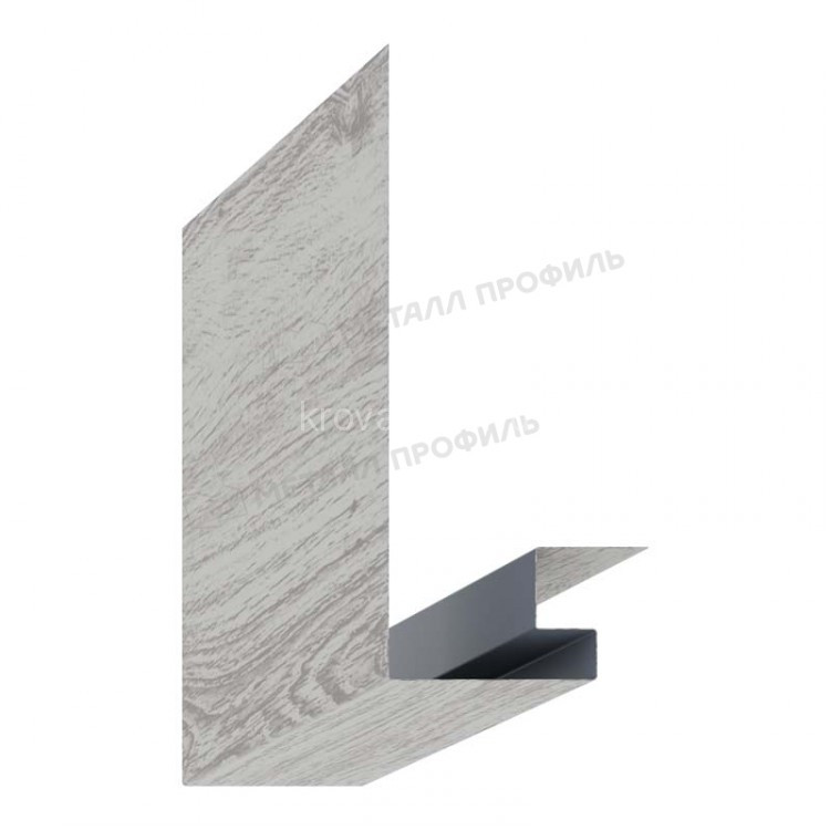 МеталлПрофиль Планка откоса сложная 3D 245х75х3000 (ECOSTEEL_MA-01-Беленый Дуб-0.5)