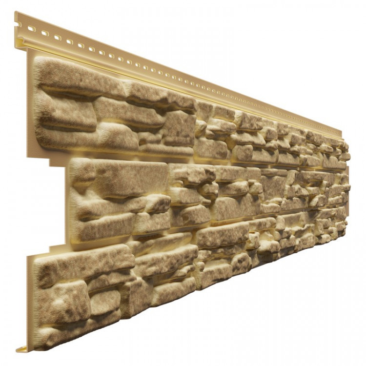 Docke LUX Сайдинг ROCKY 1787х285мм (0,5м2) Арахис 12шт/уп