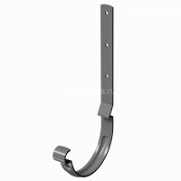 Docke STAL PREMIUM 125/90 мм Карнизный крюк длинный Графит RAL7024 30шт/упак