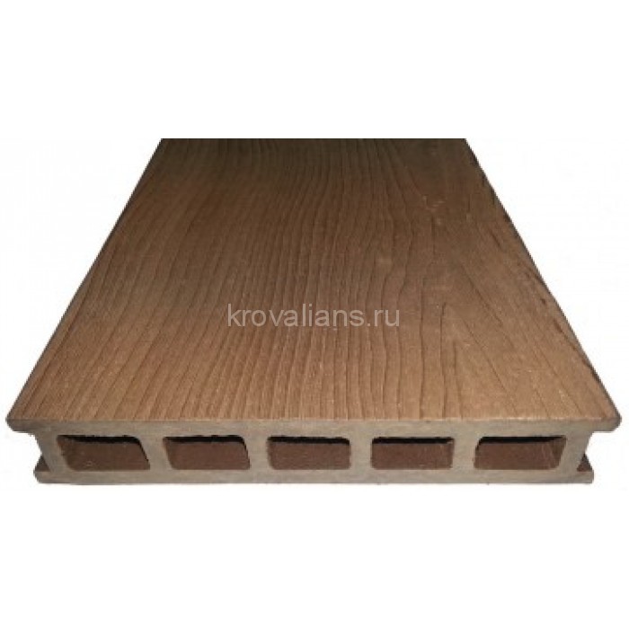Террасная доска WOOZEN DN25 140х25х2800 мм Коричневый (шоколадный)