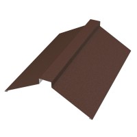 Конёк плоский 116х30х116х2000 мм PE Rooftop Glance 0,5мм Zn180 RAL8017