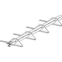 Снегозадержатель ROOFsystems PRESTIGE ZN 45*25 (овал), 1,2м композит.(треугольн.) RAL 8019