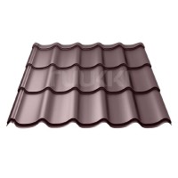 Металлочерепица RUUKKI (Руукки) Monterrey Standard Polyestr 0,5мм (Темно-Коричневый RR32) /1 кв.м./