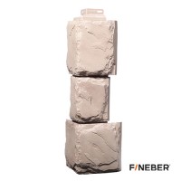 FineBer Угол наружный Камень крупный Песочный 459х141мм, 10шт/уп