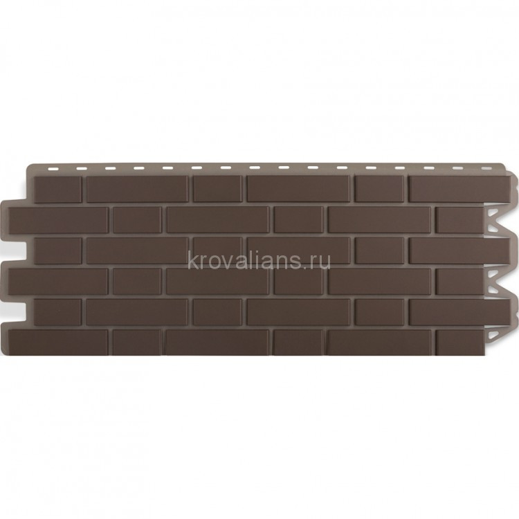 Панель Клинкерный Кирпич КОРИЧНЕВЫЙ Альта-Профиль (1,220 *0,440м*0,017) 0,48м2 10шт/уп