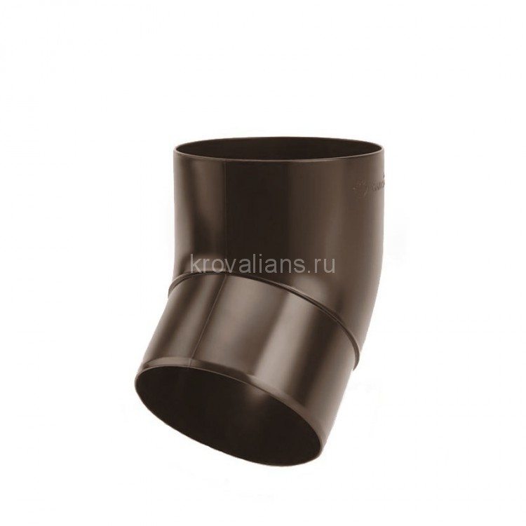 Galeco PVC 124 110/80 Колено 67гр. Темно-коричневый RAL 8019 (60шт/уп)