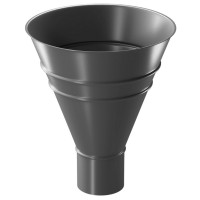 Docke STAL PREMIUM 125/90 мм Воронка водосборная Графит RAL7024 18шт/упак