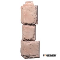 FineBer Угол наружный Камень крупный Терракотовый 459х141мм, 10шт/уп