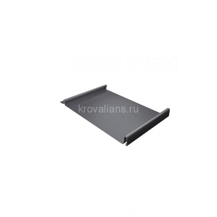 Фальцевая кровля Grand Line (Гранд Лайн) Кликфальц Pro 0,5 Satin (RAL 7004) 1 кв.м.