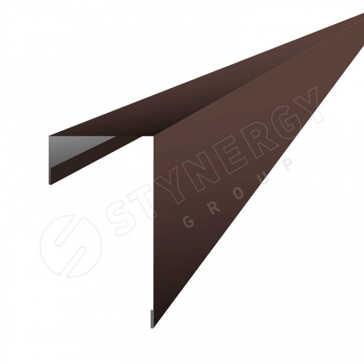 Планка торцевая фасадная 3000 Фальц Stynergy (CORUNDUM50Matt-RAL8017-0.5)