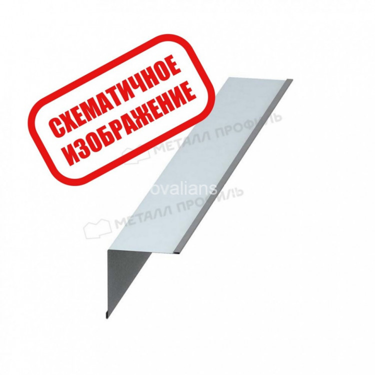 МеталлПрофиль Планка угла внутреннего 115х115х2000 (Полиэстер-01-7005-0.45) /1 шт/