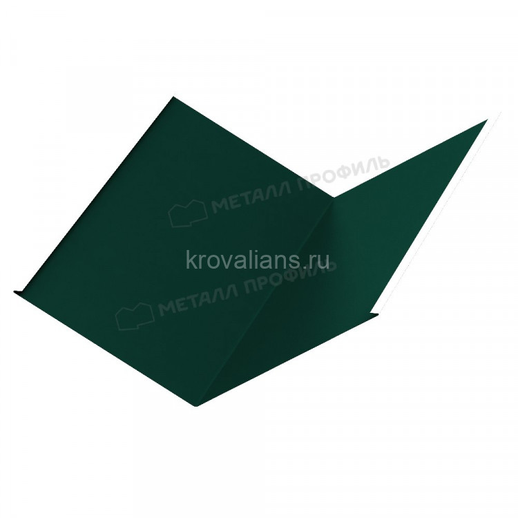 МеталлПрофиль Планка ендовы нижняя 298х298х2000 NormanMP (Полиэстер-01-6005-0.5) /1 шт/