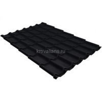 Металлочерепица модерн Grand Line (Гранд Лайн) 0,45 Drap ST RAL 9005 /1 кв.м./