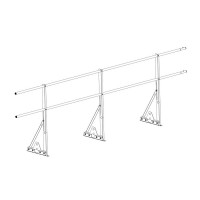 Ограждение ROOFsystems ECONOM d-25 (круг) H-600/3,0м NEXT фальц ТУ (Т-обр. Опора) RAL3005