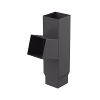 GALECO STAL2 125/80 Тройник 72гр. Черный RAL 9005 ( RR33) 1шт/уп