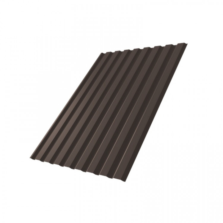 Профнастил С20R 0,5 Satin RR 32 темно-коричневый