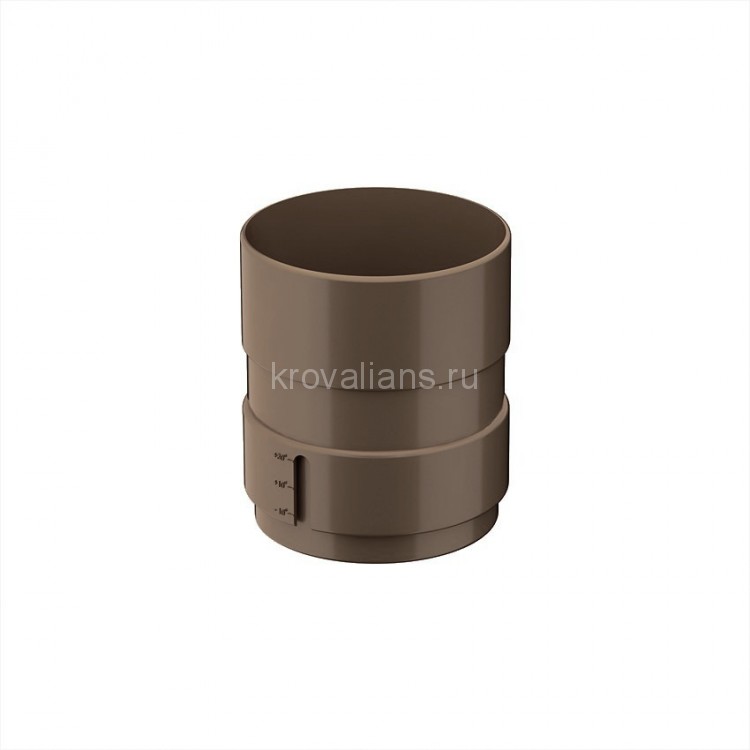 Galeco PVC 124 110/80 Муфта Темно-коричневый RAL 8019 (60шт/уп)