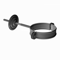 Docke STAL PREMIUM 125/90 мм Хомут трубы Графит RAL7024 40шт/упак
