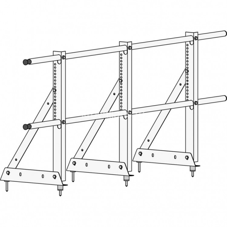 Ограждение ROOFsystems ECONOM d-25 (круг) H-600/3,0м универ ТУ RAL8019