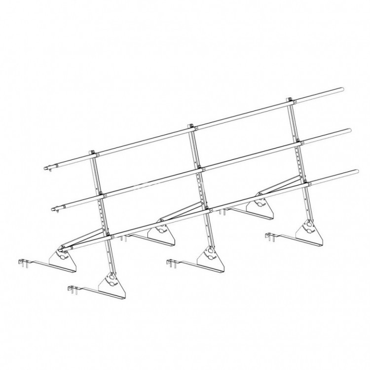 Ограждение ROOFsystems PRESTIGE ZN H-900/3,0м 3 трубы Натур RAL8019