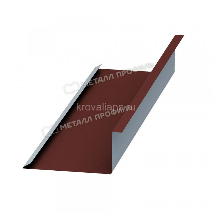 МеталлПрофиль Планка примыкания нижняя 250х122х2000 (PURETAN-20-RR29-0.5) /1 шт/