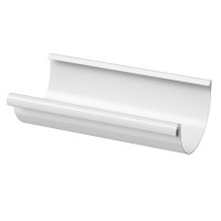 Docke STAL PREMIUM 125/90 мм Желоб водосточный 3 м Пломбир RAL9010 175шт/упак