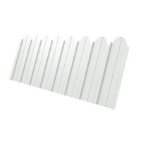 Профнастил С10A фигурный 0,5 Satin с пленкой RAL 9003 сигнальный белый