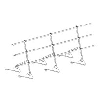 Ограждение ROOFsystems PRESTIGE ZN H-900/3,0м 3 трубы Натур RAL3005