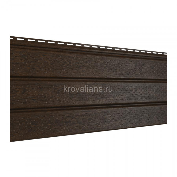 Софит UPLAST (Ю-пласт) ПРОФ перфорированный (Орех темный) (под заказ) /1 шт/